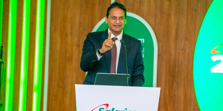 Adil Khawaja, chairman of Safaricom PLC board speaking during the FY26 group performance announcement.