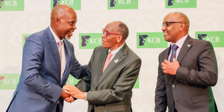KCB executives during the event.