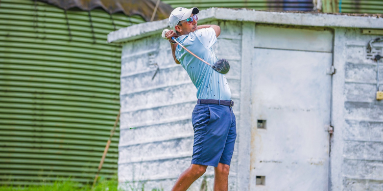 Safaricom-sponsored golfer Mohit Mediratta in action, in preparation for the second leg